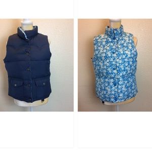 American eagle double sided puffed vest‎ floral SzM